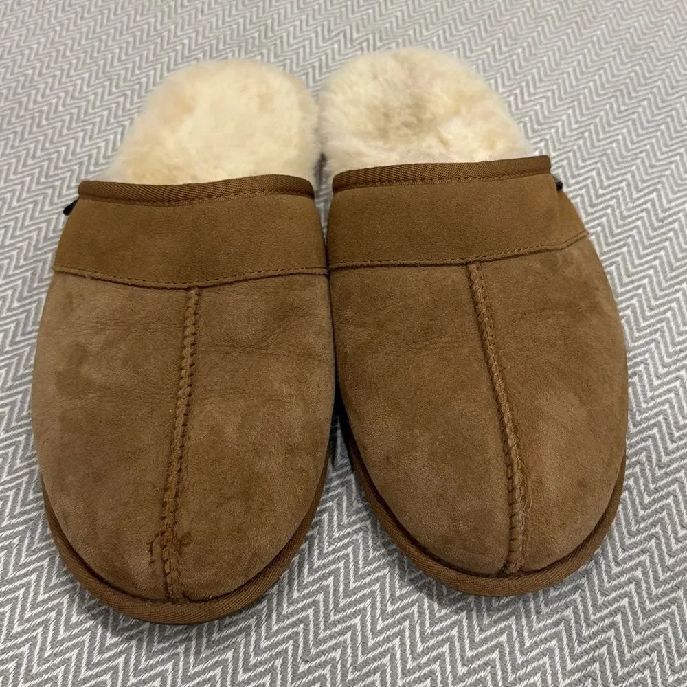UGG Tan Shearling Lined Slippers Size 12